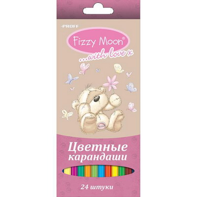картинка Карандаши 24 цвета Proff "Fizzy Moon" картонная коробка, европодвес от магазина "Офисные мелочи"