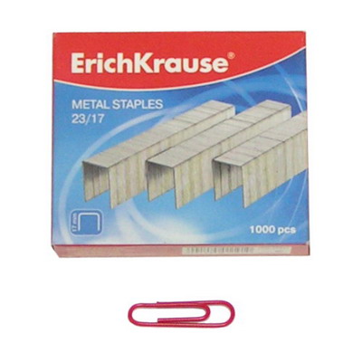 картинка Скобы №23/17 оцинкованные ErichKrause от магазина "Офисные мелочи"