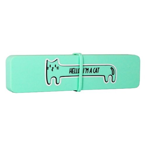 картинка Пенал-косметичка Languo "Hello! I'm a cat" 18*4,5*2,5 силикон от магазина "Офисные мелочи"