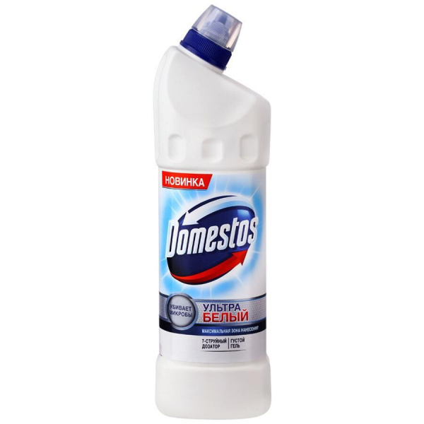 картинка Универсальное моющее дезинфицирующее средство Domestos 1000 мл. Ультра Белый от магазина "Офисные мелочи"