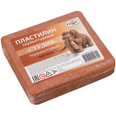картинка Пластилин скульптурный 500 г. терракотовый мягкий ГАММА "Студия" от магазина "Офисные мелочи"