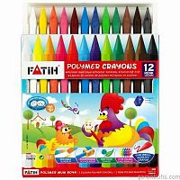 картинка Мелки восковые 12 цветов Pensan "FATIH" от магазина "Офисные мелочи"