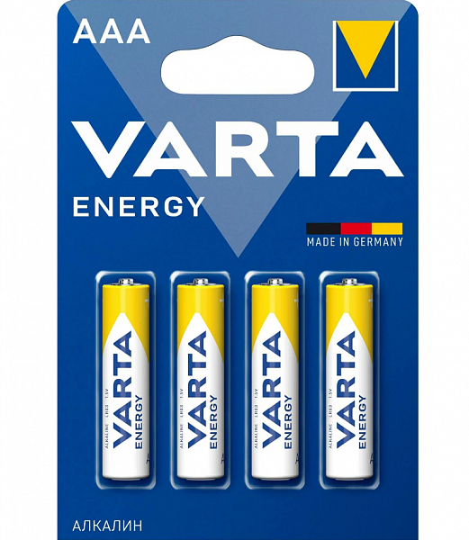 картинка Батарейка AAA/LR03 алкалиновая Varta Energy 4 шт. в блистере от магазина "Офисные мелочи"