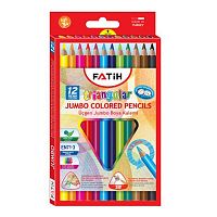картинка Карандаши JUMBO 12 цветов Pensan FATIH треугольные от магазина "Офисные мелочи"