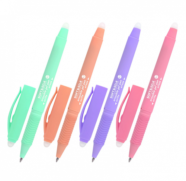 картинка Ручка пиши-стирай гелевая синяя Brauberg "Soft&Silk Pastel" 0,7 резиновый грип, в ассортименте от магазина "Офисные мелочи"