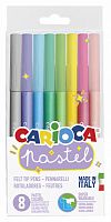 картинка Фломастеры 8 цветов Carioca Pastel смываемые ПВХ, европодвес от магазина "Офисные мелочи"