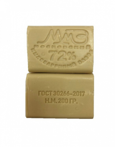 картинка Хозяйственное мыло 200 гр. 72% ГОСТ 30266-2017 (Москва) от магазина "Офисные мелочи"