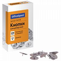 картинка Кнопки канцелярские металлические 12 мм. 100 шт. OfficeSpace от магазина "Офисные мелочи"