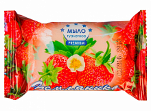 картинка Туалетное мыло 90 г. ЗЕМЛЯНИКА в обертке Premium от магазина "Офисные мелочи"