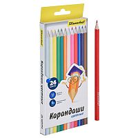 картинка Карандаши 24 цвета Silwerhof "Народная коллекция" шестигранные от магазина "Офисные мелочи"
