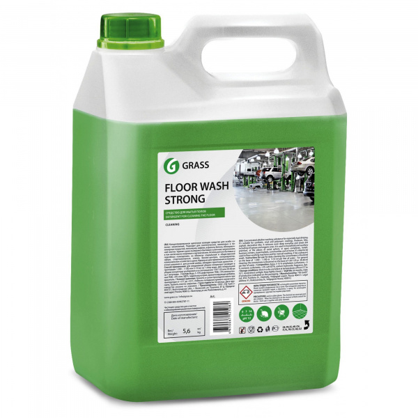 картинка Средство для мытья пола GRASS Floor Wash Strong 5 л. щелочного типа, низкопенное, концентрат от магазина "Офисные мелочи"