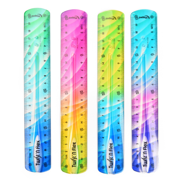 картинка Линейка 20 см. пластик Maped Flex Patterns в ассортименте гибкая от магазина "Офисные мелочи"