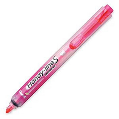 картинка Текстмаркер клин 1-4,5 мм. автоматический розовый Pentel Handy-Lines от магазина "Офисные мелочи"