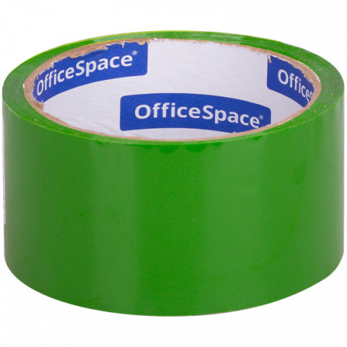 картинка Клейкая лента зеленая 48*40 45 мкр. OfficeSpace от магазина "Офисные мелочи"