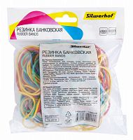 картинка Резинка банковская 200 гр. 60 мм. цветная Silwerhof от магазина "Офисные мелочи"